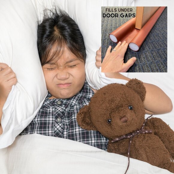 Door Draft Stopper Set of 4 Jumbo Double Door Noise Blocker - Picture 2 of 10